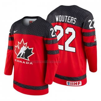 Camiseta Hockey Canada Chase Wouters 2018 IIHF World Championship Jugador Rojo