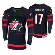 Camiseta Hockey Canada Connor Mcmichael 2020 IIHF World Junior Championship Negro