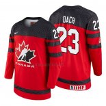 Camiseta Hockey Canada Kirby Dach 2018 IIHF World Championship Jugador Rojo