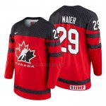 Camiseta Hockey Canada Nolan Maier 2018 IIHF World Championship Jugador Rojo