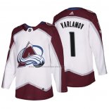 Camiseta Hockey Colorado Avalanche Semyon Varlamov 2018 Blanco