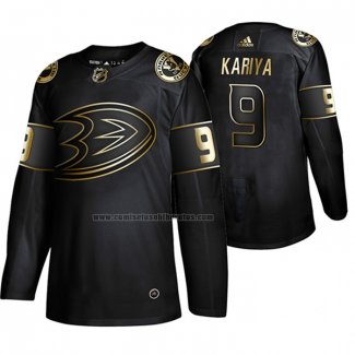 Camiseta Hockey Golden Edition Anaheim Ducks Paul Kariya Retired Jugador Autentico Negro