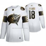 Camiseta Hockey Golden Edition Columbus Blue Jackets Pierre Luc Dubois Autentico Blanco