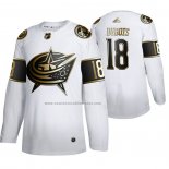 Camiseta Hockey Golden Edition Columbus Blue Jackets Pierre Luc Dubois Autentico Blanco