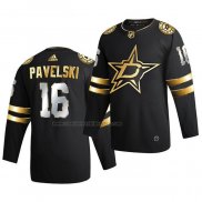 Camiseta Hockey Golden Edition Dallas Stars Joe Pavelski Limited Autentico 2020-21 Negro
