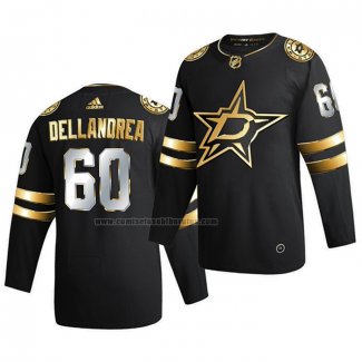 Camiseta Hockey Golden Edition Dallas Stars Ty Dellandrea Limited Autentico 2020-21 Negro