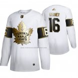 Camiseta Hockey Golden Edition Toronto Maple Leafs Mitch Marner Limited Blanco