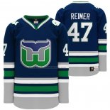 Camiseta Hockey Hartford Whalers James Reimer Heritage Night Throwback Azul