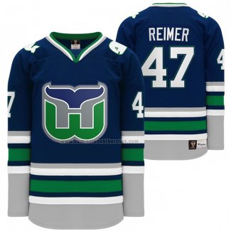 Camiseta Hockey Hartford Whalers James Reimer Heritage Night Throwback Azul