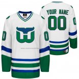 Camiseta Hockey Hartford Whalers Personalizada Night Heritage Throwback Blanco