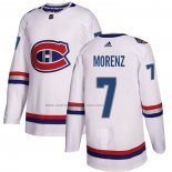 Camiseta Hockey Montreal Canadiens Howie Morenz Autentico 2017 100 Classic Blanco