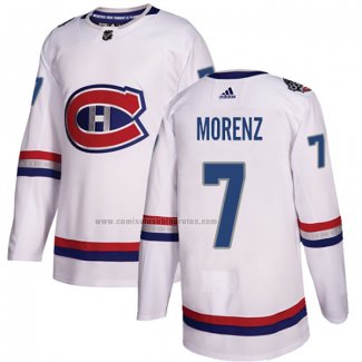 Camiseta Hockey Montreal Canadiens Howie Morenz Autentico 2017 100 Classic Blanco