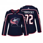 Camiseta Hockey Mujer Columbus Blue Jackets Sergei Bobrovsky Autentico Jugador Azul