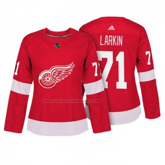Camiseta Hockey Mujer Detroit Red Wings Dylan Larkin Autentico Jugador Rojo