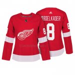 Camiseta Hockey Mujer Detroit Red Wings Justin Abdelkader Autentico Jugador Rojo