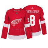 Camiseta Hockey Mujer Detroit Red Wings Justin Abdelkader Autentico Jugador Rojo