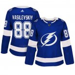 Camiseta Hockey Mujer Tampa Bay Lightning Andrei Vasilevskiy Autentico Jugador Azul