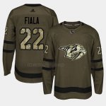 Camiseta Hockey Nashville Predators Kevin Fiala 2018 Salute To Service Verde Militar