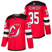 Camiseta Hockey New Jersey Devils Cory Schneider Autentico Primera 2018 Rojo