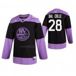Camiseta Hockey New York Islanders Michael Dal Colle 2019 Fights Cancer Practice Negro