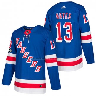 Camiseta Hockey New York Rangers Kevin Hayes Autentico Primera 2018 Azul