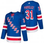 Camiseta Hockey New York Rangers Ondrej Pavelec Autentico Primera 2018 Azul