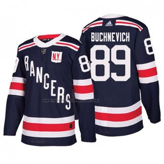 Camiseta Hockey New York Rangers Pavel Buchnevich Autentico 2018 Winter Classic Azul