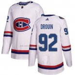 Camiseta Hockey Nino Montreal Canadiens Jonathan Drouin Autentico 2017 100 Classic Blanco