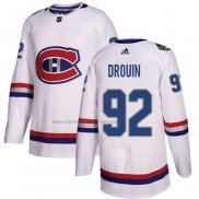 Camiseta Hockey Nino Montreal Canadiens Jonathan Drouin Autentico 2017 100 Classic Blanco