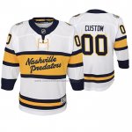Camiseta Hockey Nino Nashville Predators Personalizada Replica Jugador 2020 Winter Classic Blanco