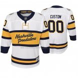 Camiseta Hockey Nino Nashville Predators Personalizada Replica Jugador 2020 Winter Classic Blanco