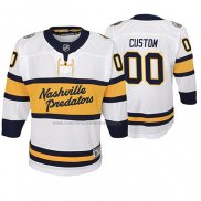 Camiseta Hockey Nino Nashville Predators Personalizada Replica Jugador 2020 Winter Classic Blanco