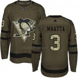 Camiseta Hockey Nino Pittsburgh Penguins Olli Maatta 2018 Salute To Service Verde Militar