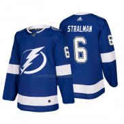 Camiseta Hockey Tampa Bay Lightning Anton Stralman Primera Autentico Jugador Azul