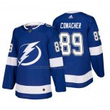 Camiseta Hockey Tampa Bay Lightning Cory Conacher Primera Autentico Jugador Azul