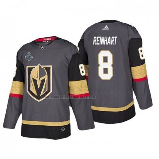 Camiseta Hockey Vegas Golden Knights Griffin Reinhart Bound Patch 2018 Stanley Cup Final Gris