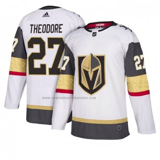 Camiseta Hockey Vegas Golden Knights Shea Theodore Blanco 2018 Segunda Jugador