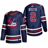 Camiseta Hockey Winnipeg Jets Anthony Bitetto Heritage Classic 2019-20 Azul