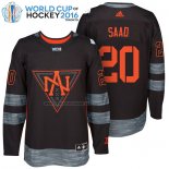 Camiseta Hockey America del Norte Brandon Saad Premier 2016 World Cup Negro