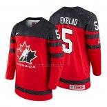 Camiseta Hockey Canada Aaron Ekblad 2018 IIHF World Championship Jugador Rojo
