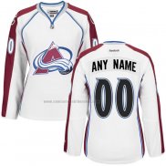 Camiseta Hockey Colorado Avalanche Personalizada Segunda Blanco