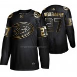 Camiseta Hockey Golden Edition Anaheim Ducks Scott Niedermayer Retired Jugador Autentico Negro