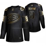 Camiseta Hockey Golden Edition Anaheim Ducks Teemu Selanne Retired Jugador Autentico Negro