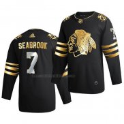 Camiseta Hockey Golden Edition Chicago Blackhawks Brent Seabrook Limited Autentico 2020-21 Negro