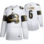 Camiseta Hockey Golden Edition Colorado Avalanche Erik Johnson Limited Blanco