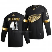 Camiseta Hockey Golden Edition Detroit Red Wings Luke Glendening Limited Autentico 2020-21 Negro
