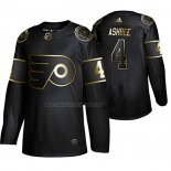 Camiseta Hockey Golden Edition Philadelphia Flyers Barry Ashbee Retired Jugador Autentico Negro