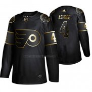 Camiseta Hockey Golden Edition Philadelphia Flyers Barry Ashbee Retired Jugador Autentico Negro