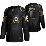 Camiseta Hockey Golden Edition Philadelphia Flyers Bobby Clarke Retired Jugador Autentico Negro