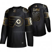 Camiseta Hockey Golden Edition Philadelphia Flyers Bobby Clarke Retired Jugador Autentico Negro
